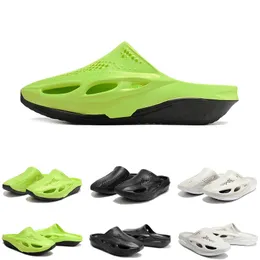 MMW X 005 män kvinnor tofflor sandaler glider slip-on flip flops cool svart vit ljus bengrön sommar toffel glid sandal skor