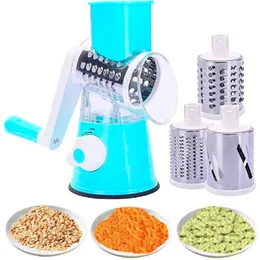 Utensili per frutta e verdura Tagliaverdure manuale Affettatrice Rullo da cucina Gadget Utensile Frutta Verdure Chopper Affettatrice rotonda Grattugie Patate Carote Shredder 230511