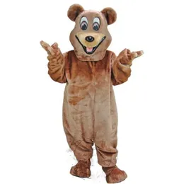 professional High quality New Adult Super Cute Happy Bear Mascot Costume Christmas Halloween Cartoon for birthday party funning dress