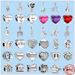 925 Pandora Jewelry Beads Love Forever Family Dream Catcher Bead를위한 Sterling Silver Charms