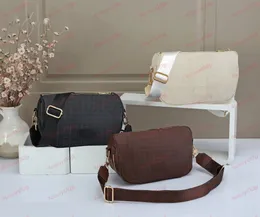 Svartbrun vit präglad rutnät crossbody väska med botten blixtlås fick design lyxtvätt gurgle väskor designer aslant väska plånbok