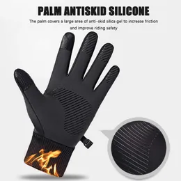 Guanti sportivi Guanti invernali impermeabili da ciclismo per acqua sport all'aria aperta corsa moto sci touch screen guanti di lana antiscivolo dita calde piene P230512