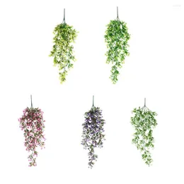 Decorative Flowers ABS Fake Rattan Wall Hanging Replacement Lifelike Solid Color Office El Desktop Artificial Plant Decor