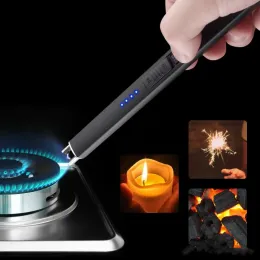 New USB Candle Plasma Electronic Charging Pulse Ignition Gun Lighter Gas Stove Ignition Stick Men's Gift