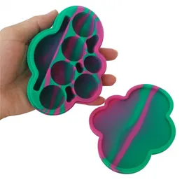 85ml New Cloud Shape Barattoli di crema antiaderente Contenitore Dab in silicone Barattolo di stoccaggio grande 6 cavità Accessori per fumatori