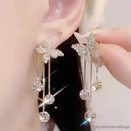 Ohrstecker, modische Stile von heiß verkauften Schmetterlings-Ohrringen, weiblich, neuer Trend, glänzende lange Quasten-Ohrringe, Party, schöner Schmuck