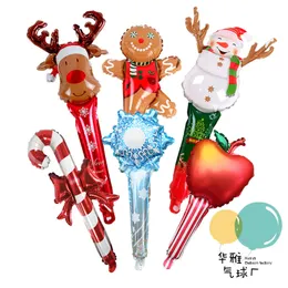 200Pcs Foil Balloons Santa Reindeer Snowman Christmas Balloon Decorations Party Supplies New Year Christmas Party Balloons