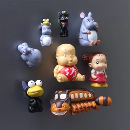 Decorative Objects Figurines Miyazaki Fridge Magnet Chihiro Kaonashi Totoro 3D Creative Magnetic Stickers Home Decor Kitchen Accessories Cartoons 230511