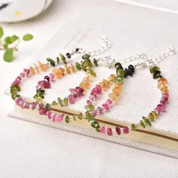 Strand Tourmaline armband för kvinnors gåva smycken kristaller och stenar som gör charm handgjorda hantverk