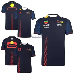 FNZA 2023ファッションF1メンズTシャツフォーミュラ1チームオラクルレッドカラーブルレーシングセルジオペレスユニフォームジャージーレーシングスーツファンパートQ1VO