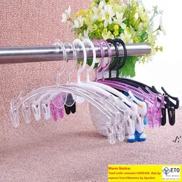 Ny transparent plastmode troshängare förtjockade bh -hängare med klipp specialunderkläder r klädbutik