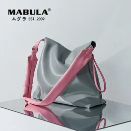 Marsupi MABULA Pelle morbida Piazza Donna Moda Spalla Semplice Elegante Tote Borse Donna Borsa grande Portamonete Cerniera laterale 230511