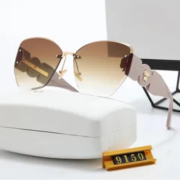 Designer Solglasögon för Women Square UV400 Luxury Man Solglasögon 9150 Plast Solglasögon