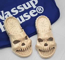 Slippers Mens Summer Outdoor Fun Novelty Thick Sole Nonslip Personalized Skull Design Zapatos De Hombre 230510