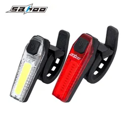 Luzes de bicicleta aviso de segurança LED USB Recarregável lâmpada traseira de bicicleta de bicicleta SAHOO ULTRA-LIGHT