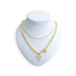 18K Gold Diamond Chain Necklaces Fashion New Designer Necklace Luxury Love Pendant Necklace Gifts Love Jewelry Fashion Womens Love Jewelry Wholesale