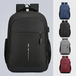 Mochila impermeable para hombre con carga USB, mochila trasera para estudiante, mochila informal elegante para hombre