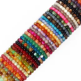 Natural Stone Agates Armband för kvinnor 6mm kvarts onyx pärlor elastiska armband chakra helande reiki yoga smycken gåvor grossist