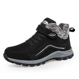 ハイキングフットウェアInverno Casal Unisex Ankle Boots Plush Calor Neve Ar Livre Impermevel Caminhadas Homens Caminhada Homens Sneakers Hombre P230511