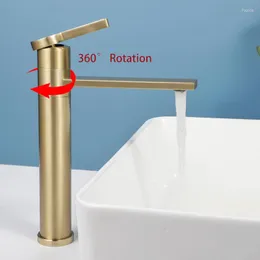 Banyo Lavabo muslukları Ula Altın musluk havzası güverte monte soğuk su mikseri musluklar lavabo musluk şelale