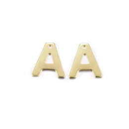 100pcs Mixed Gold 304 Stainless Steel Pendant 26 English Letter Pendant Diy Handmade Necklace Material Jewelry Accessories