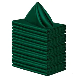Serwetka stołowa 50pcs satyna 43 cm*43 cm Wystrój ręczników na przyjęcie weselne El Christmas Decor S Green 230511