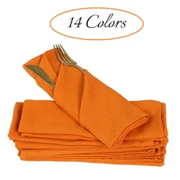 Bord servapkin 6 pack servetter duk kök te gul orange färghandduk för bröllop 18 x 12 tum hållbara återanvändbara familjemiddagar 230511