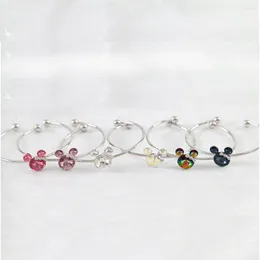 Pulseiras de link lanflora Animal Crystal Bracelet for Women Birthday Party Parure