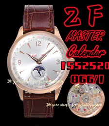 ZF JL Watch Luxury Men's Master Calendar 1558420 (ремешок Cowhhide - указатель буквы, 866/1 Полное автоматическое механическое движение, 40 мм) золото