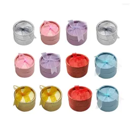 Charm Bracelets 12pcs Package Case Jewelry Gift Box Necklace Earring Ring Paperboard Round Cardboard