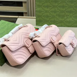 Lüks çanta tasarımcısı Crossbag Lady omuz çantaları Üç boyutta zincir çantalar moda macaron renk G Crossbag
