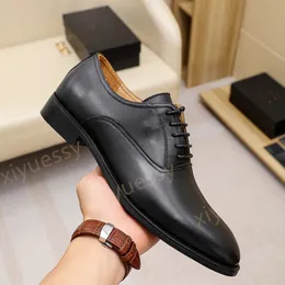 Moda sukienka butów czarny brązowy prawdziwy skórzany biznes męski Oxford męskie spacery spacery