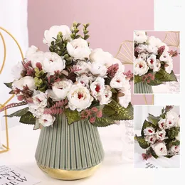 Dekorative Blumen, kreative Heimdekoration, künstlich, feine Verarbeitung, Mini-Blumenstrauß, 9 Köpfe, Blumenpflanzen, Zierpflanzen