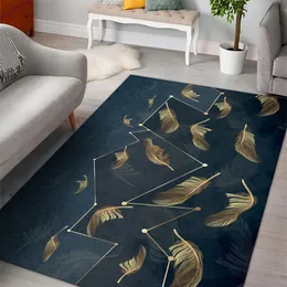 Tappeti Nordic 3D color piume moquette soggiorno decorativo tappeti grandi tappeti di lusso di lusso lavabili grandi tappeti per la casa camera da letto non slip tappeto 230511
