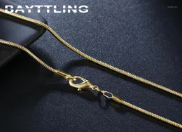 Chains BAYTTLING 925 Sterling Silver 1618202224262830 Inch 2MM Golden Snake Chain Necklace For Woman Man Wedding Gift Jewel2506362