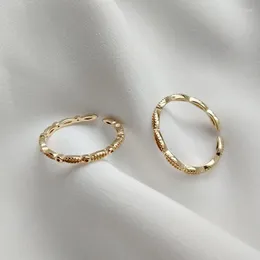 Cluster Rings 925 Sterling Silver Open X-Ring Gold Tiny Small Ring Minimalist Delicate Smycken Engagemang Stacking Matching Band