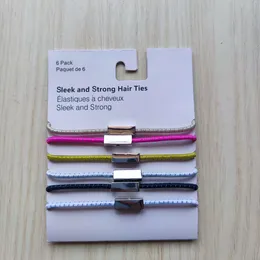 Nwt Sleek Ang Strong Hair Ties Women's Gym Headband Fi Girl Sports Hair Rope Reflective Yoga Hair Rope A Set of Six