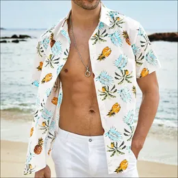 Men's Casual Shirts Cotton Men's Shirt Summer Shirt Men's Hawaiian Shirt Casual Fashion Street Short Sleeves Coconut Tree Beach Vacation Party 230511