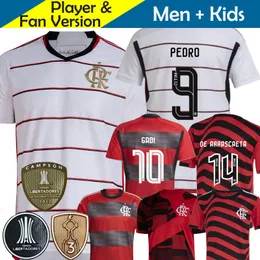 Flamengo Soccer Jerseys Brazilian Cup Copa Libertadores 23/24 GABI EVERTON Futebol 2023 2024 Football Shirt Kid Kit ARRASCAETA GERSON THIAGO MAIA Home Away White 3rd