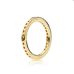 Złote Plane Serce Pierścień do Pandora Real Sterling Srebrna impreza Pierścieczy biżuterii Pierścień dla kobiet męskie dziewczyny Pierścień pary z oryginalnym zestawem pudełka