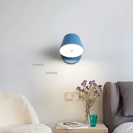 Lampade da parete Nordic Macaron Scale in vetro a LED Moderne applique creative Illuminazione accanto alle lampade del corridoio luminoso della camera da letto