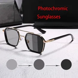 Sunglasses Intelligent Pochromic Sunglasses for Men Professional Day Night Driver Sunglasses UV400 Retro Luxury Design Glasses vintage 230511
