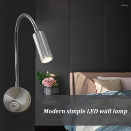 Vägglampan säng arbetande studie läsning sconces 3w led bok nattljus fixturer spotbelysning leveranser