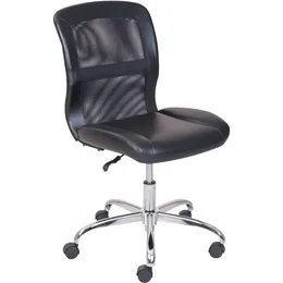 Cadeira de escritório com rodízios coloridos correspondentes, cadeiras de escritório de cadeira de couro falso cinza