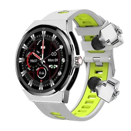 Full pekskärm 2 i 1TWS Bluetooth Headset Armband Smartwatch Sport Fitness Smart Watches Android iOS PASHRATE Blodtryck Syre Reloj Inteligente Mujer