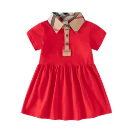 Summer Baby Girl Dress Bid Kids Short Maniche Abbigliamento per bambini Casualmente Casualmente
