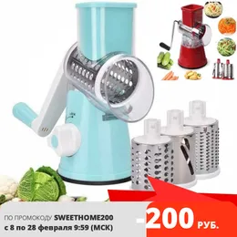 Fruktgrönsaksverktyg Housewives Food Processor Kitchen with Sug Cups Shredder Cuts grönsaker Fruit Drum Hand Grater Vegetabiliska skivor Peeler 230511