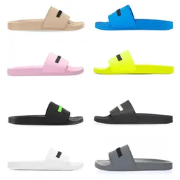 Designer Men Women Shoes Slippers Slides Sandals Black Fluo Green White Cool Grey Beige Blue Pink Yellow Mens Rubber Slipper Sandal Shoe 36-45