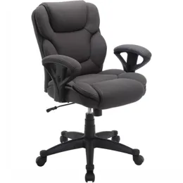 Krzesło biurowe dużego wysokiego tkaniny, obsługuje do 300 funtów, szary