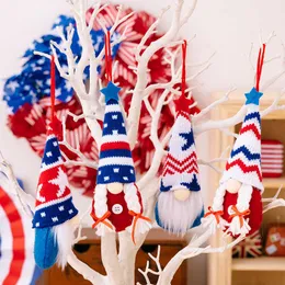 Supplies Handmade Patriotic Dwarf Toys Independence Dwarf Ornaments American Anniversary Decoration Small Pendant Hanging July 4 P230512